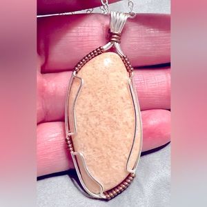 Peach Moonstone necklace